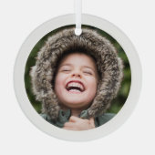 円形の写真画像 ガラスオーナメント (裏面)