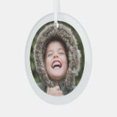 円形の写真画像 ガラスオーナメント (正面左)