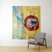 円形の写真/ロゴ & オリジナルテキスト | 完全に編集可能 タペストリー (インサイチュ)