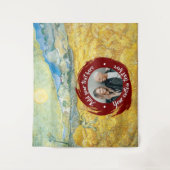 円形の写真/ロゴ & オリジナルテキスト | 完全に編集可能 タペストリー (正面)