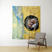 円形の写真/ロゴ & オリジナルテキスト | 完全に編集可能 タペストリー (インサイチュ)