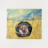 円形の写真/ロゴ & カスタムテキスト | 完全に編集可能 タペストリー (正面(横))