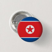 円形の北朝鮮 缶バッジ (正面&裏面)