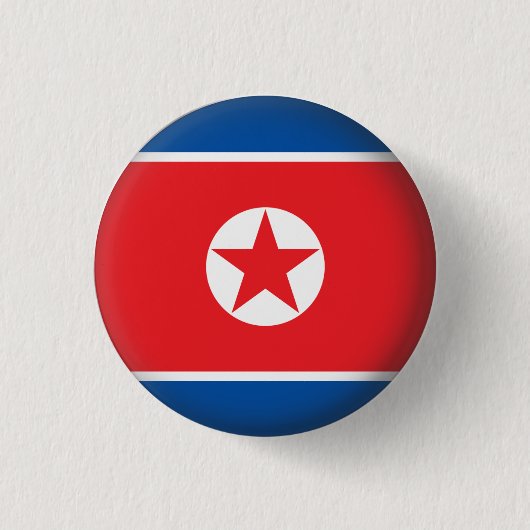 円形の北朝鮮 缶バッジ (正面)