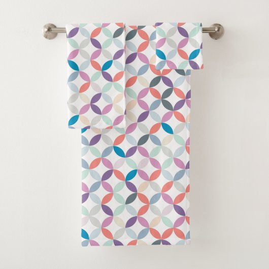 円形の四分円パタカッコいいーンの色 バスタオルセット (インサイチュ)