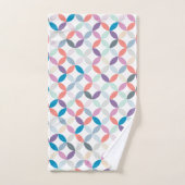 円形の四分円パタカッコいいーンの色 バスタオルセット (ハンドタオル)