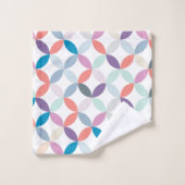 円形の四分円パタカッコいいーンの色 バスタオルセット (ウォッシュタオル)