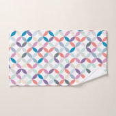 円形の四分円パタカッコいいーンの色 バスタオルセット (ハンドタオル)