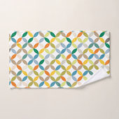 円形の四分模様の暖色トーンの色 バスタオルセット (ハンドタオル)