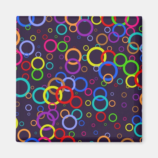 円形の壁紙 マグネット (正面)