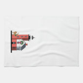 円形の島の灯台クリスマスタオル キッチンタオル (横)