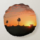 円形の形状装飾用クッション ラウンドクッション (裏面)