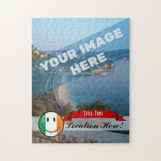 円形の微笑のアイルランドの旗 ジグソーパズル (縦)