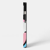 円形の微笑のトランス・ジェンダーの旗 iPhoneケース (左側面)