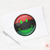 円形の微笑の鍋アフリカの旗 ラウンドシール (封筒)