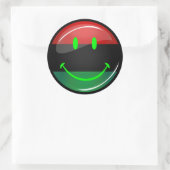 円形の微笑の鍋アフリカの旗 ラウンドシール (バッグ)