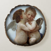 円形の旧式な芸術の枕 ラウンドクッション (正面)