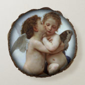 円形の旧式な芸術の枕 ラウンドクッション (裏面)