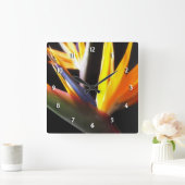 円形の時計極楽鳥 スクエア壁時計 (ホーム)