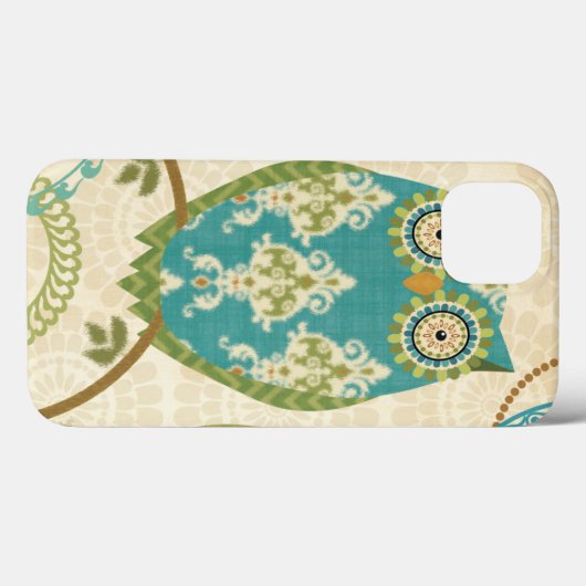 円形の模様を持つフクロウ Case-Mate iPhoneケース (裏面 (横))