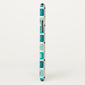 円形の正方形パターン青 Case-Mate iPhoneケース (裏面/右)