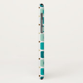 円形の正方形パターン青 Case-Mate iPhoneケース (裏面/左)