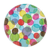 円形の泡子供パターン2 カッティングボード (正面)