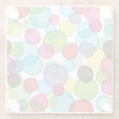 円形の泡子供パターン2 ガラスコースター (裏面)