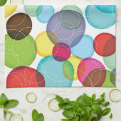 円形の泡子供パターン2 キッチンタオル (折り畳み)