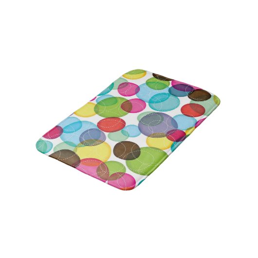 円形の泡子供パターン2 バスマット (アングル)