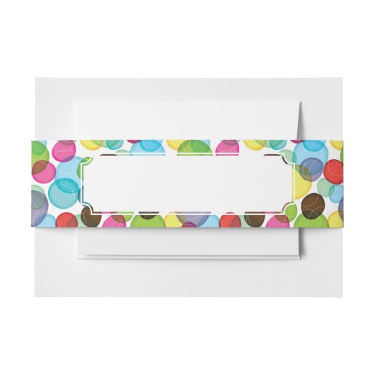 円形の泡子供パターン2 招待状ベリーバンド (正面例)