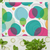 円形の泡子供パターン キッチンタオル (折り畳み)