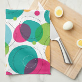 円形の泡子供パターン キッチンタオル (四つ折り)