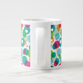 円形の泡子供パターン ジャンボコーヒーマグカップ (裏面)