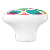 円形の泡子供パターン セラミックノブ (側面)