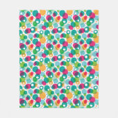 円形の泡子供パターン フリースブランケット (正面)