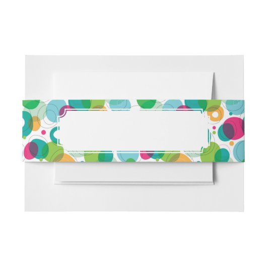 円形の泡子供パターン 招待状ベリーバンド (正面例)