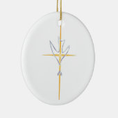 円形の洗礼オーナメント セラミックオーナメント (右)