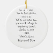 円形の洗礼オーナメント セラミックオーナメント (裏面)