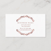 円形の犬グルーミングのバラ金ゴールド 名刺 (裏面)