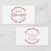 円形の犬グルーミングのバラ金ゴールド 名刺 (正面/裏面)