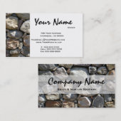 円形の石積みの名刺 名刺 (正面/裏面)