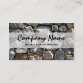 円形の石積みの名刺 名刺 (裏面)