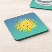 円形の線を持つ太陽の光 コースター (左側)