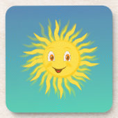 円形の線を持つ太陽の光 コースター (正面)