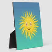 円形の線を持つ太陽の光 フォトプラーク (側面)