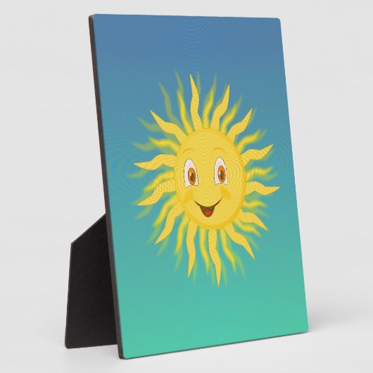 円形の線を持つ太陽の光 フォトプラーク (側面)