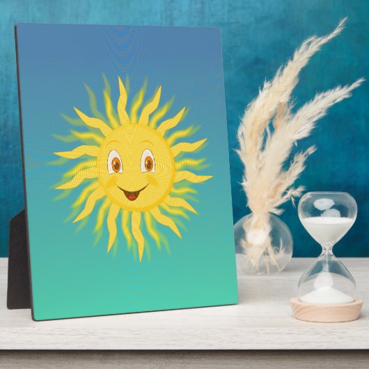 円形の線を持つ太陽の光 フォトプラーク (側面)