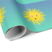 円形の線を持つ太陽の光 ラッピングペーパー (ロールコーナー)