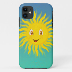 円形の線を持つ太陽の光 iPhone 11 ケース